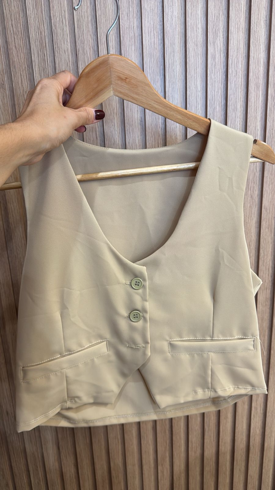 Chaleco sastrero beige