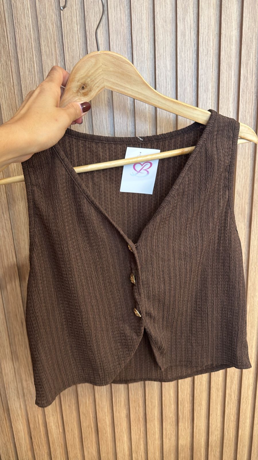 chaleco rustico choco